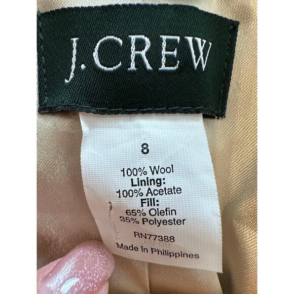 J Crew Wool Double Breasted Harbor Peacoat Jacket Size 8 Blush Pink 17849 - Picture 2 of 15